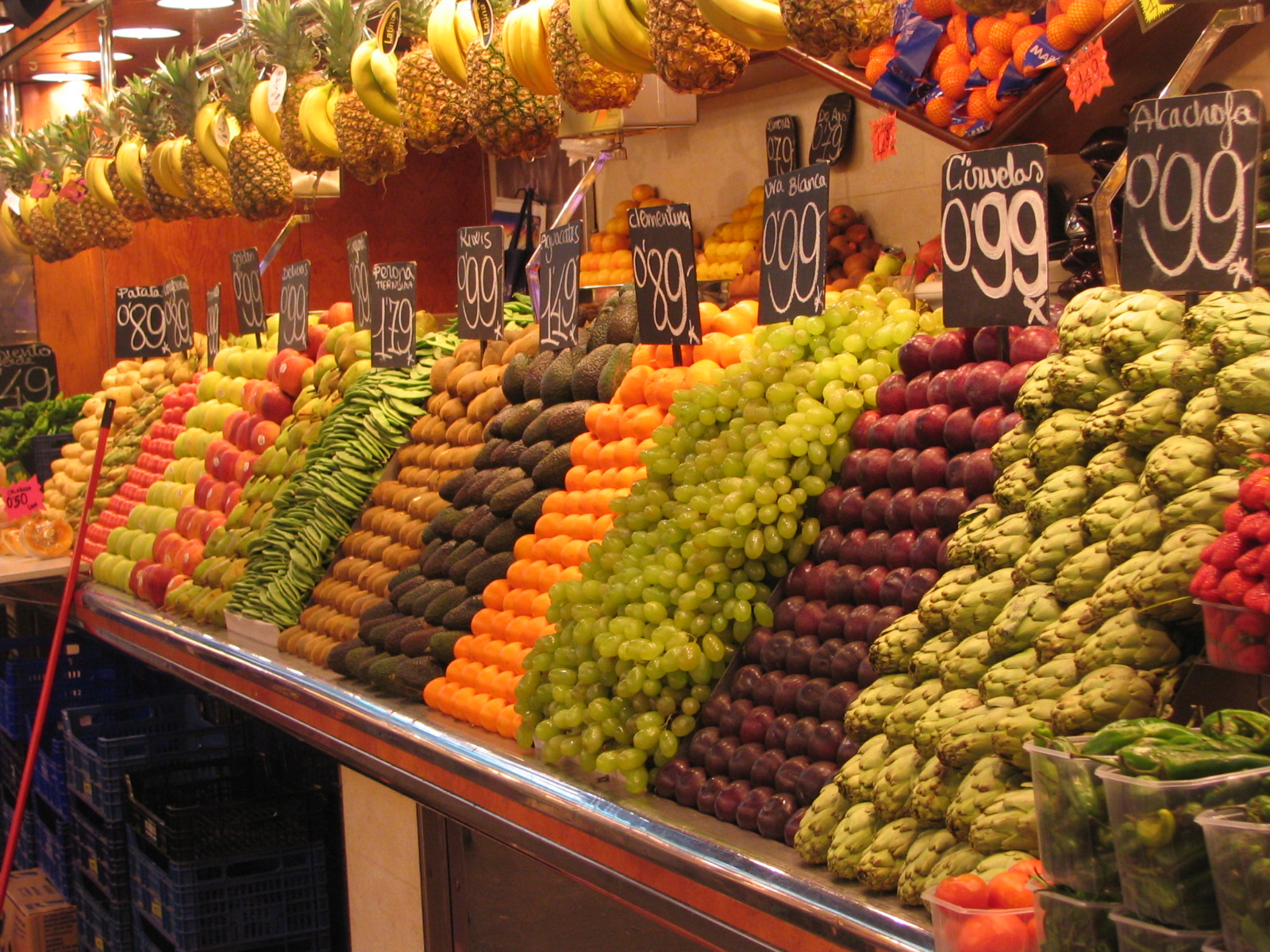 Bildet viset marked i Barcelona